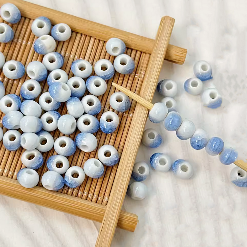 5pcs Ceramics Glazed Clay Beading Beads