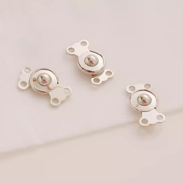 Brass Buttom Snap Clasp Double Hole Per Row