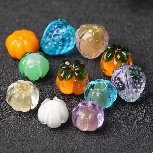 Glass Fruit Spacers Cute Double Color Beads