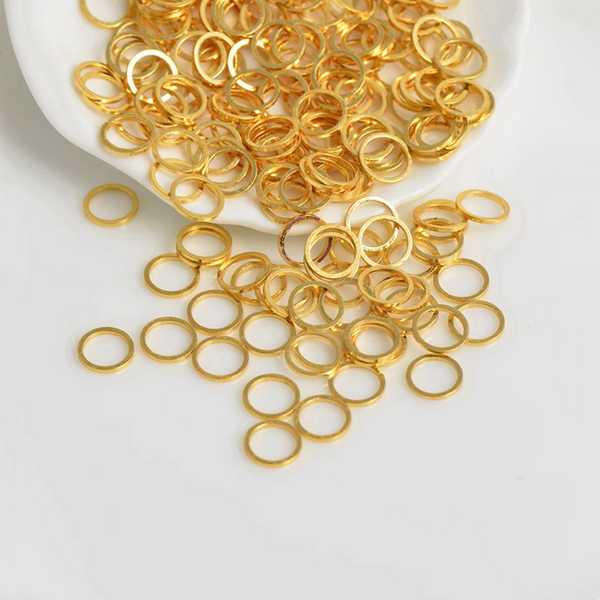 10pcs Brass Jump Ring (Closed Loop)