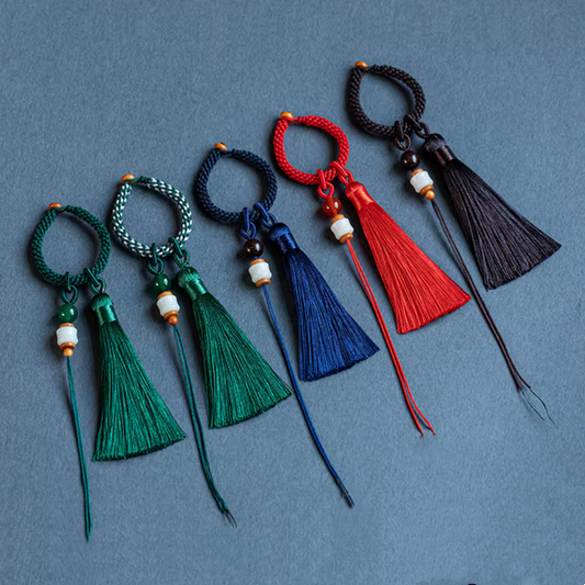 12cm Tassel With Braiding Ring Semi-Finished Pendant