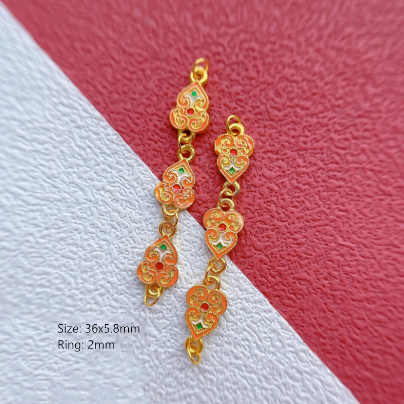 925 Silver Colorful Enameled Uncommon Extend Chains