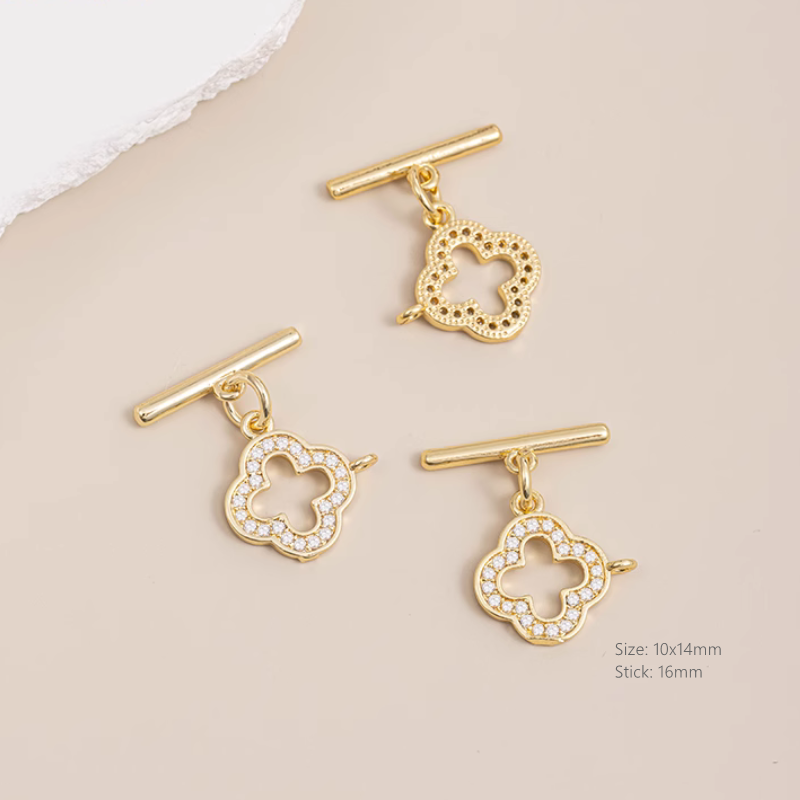 Zircon Classic Style Ring Stick Toggle OT Clasps