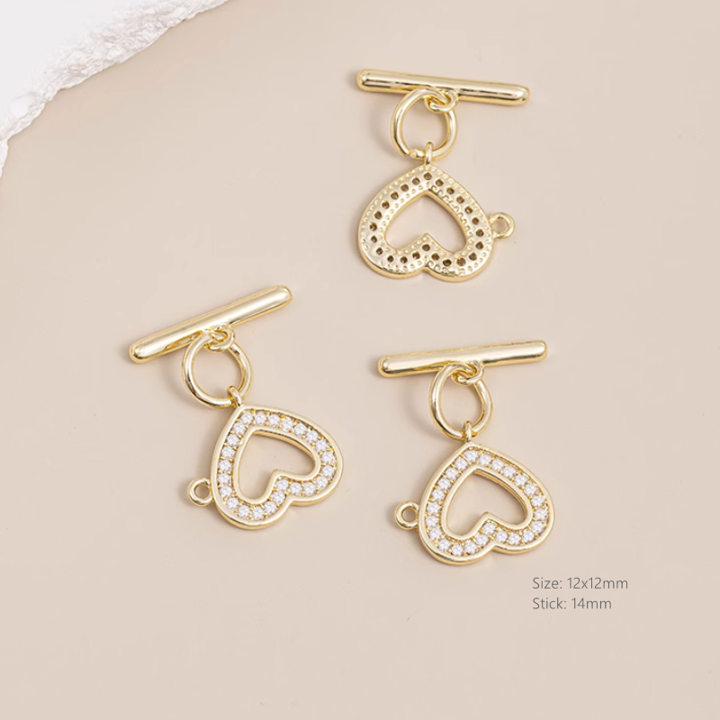 Zircon Classic Style Ring Stick Toggle OT Clasps