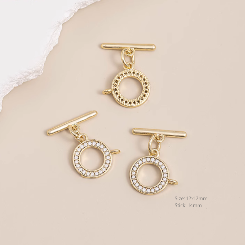 Zircon Classic Style Ring Stick Toggle OT Clasps