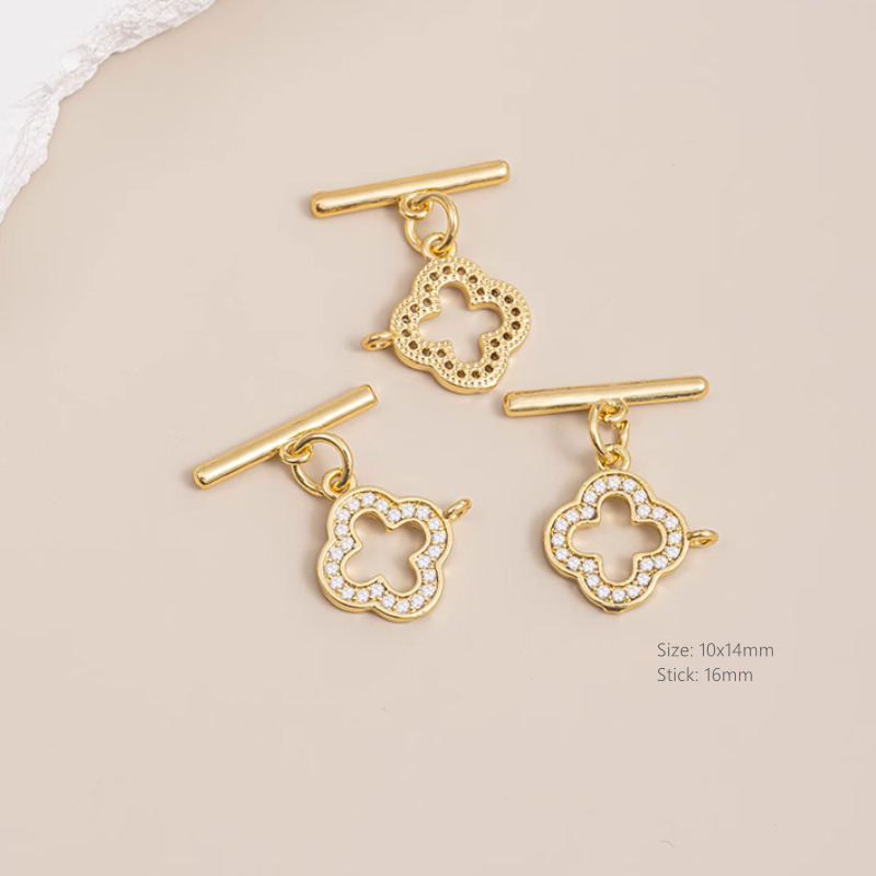 Zircon Classic Style Ring Stick Toggle OT Clasps