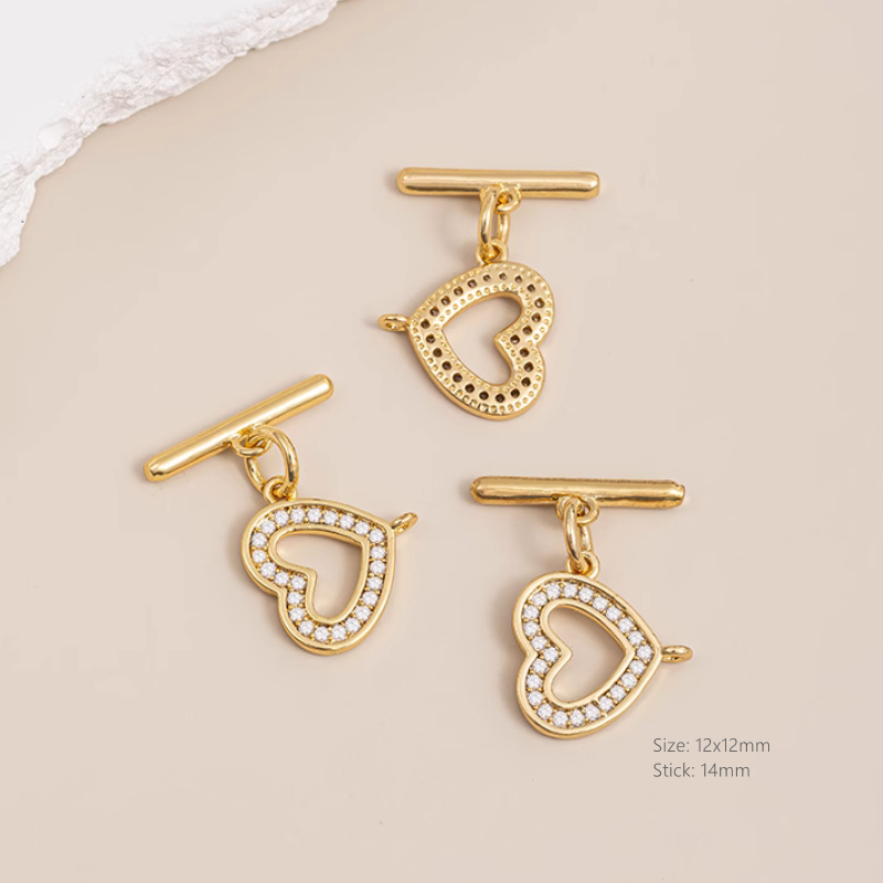 Zircon Classic Style Ring Stick Toggle OT Clasps