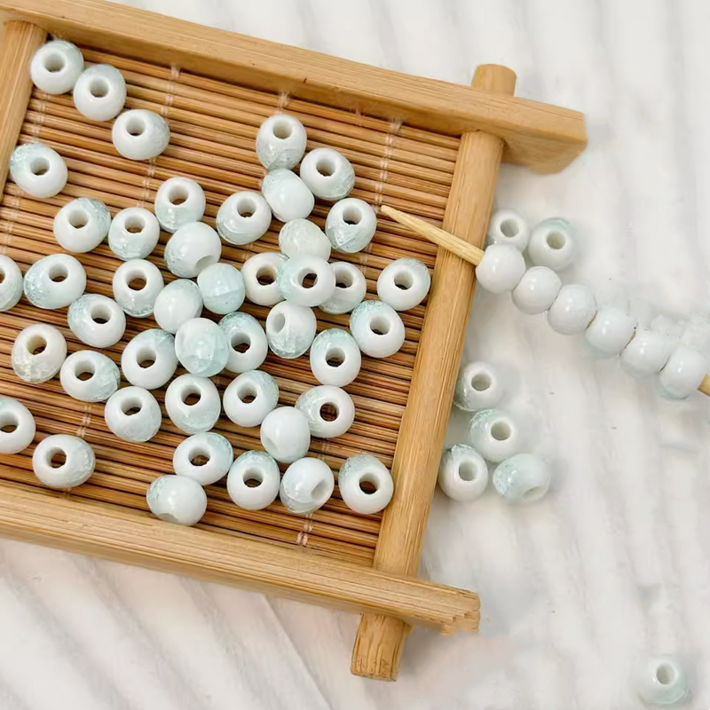 5pcs Ceramics Glazed Clay Beading Beads