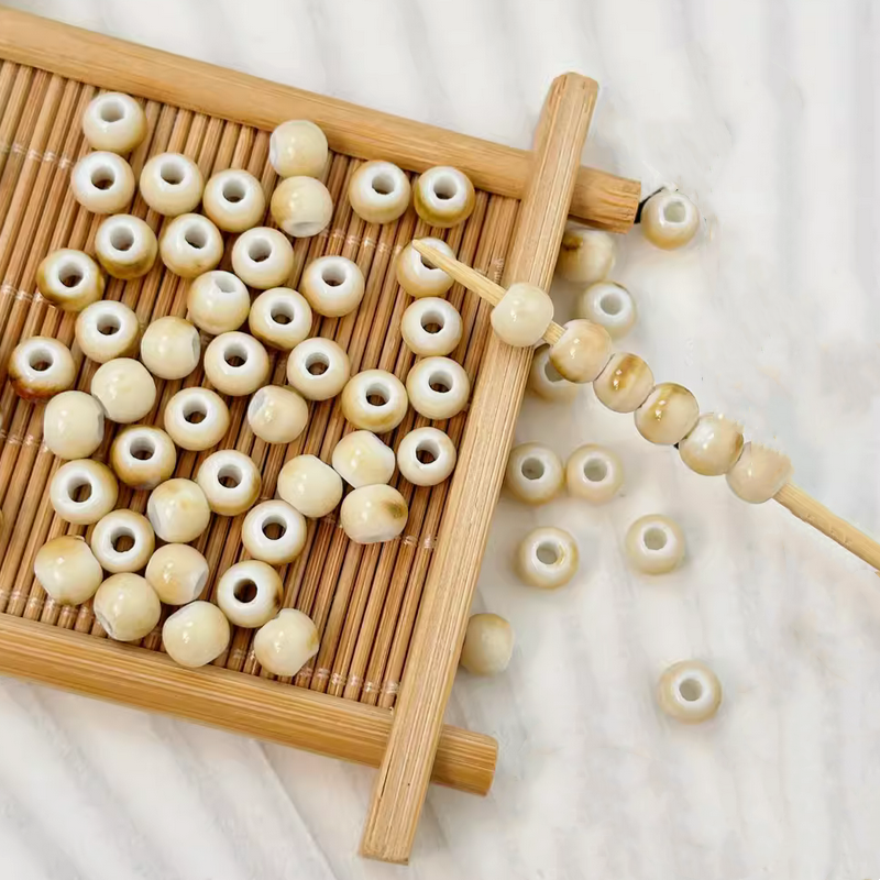 5pcs Ceramics Glazed Clay Beading Beads