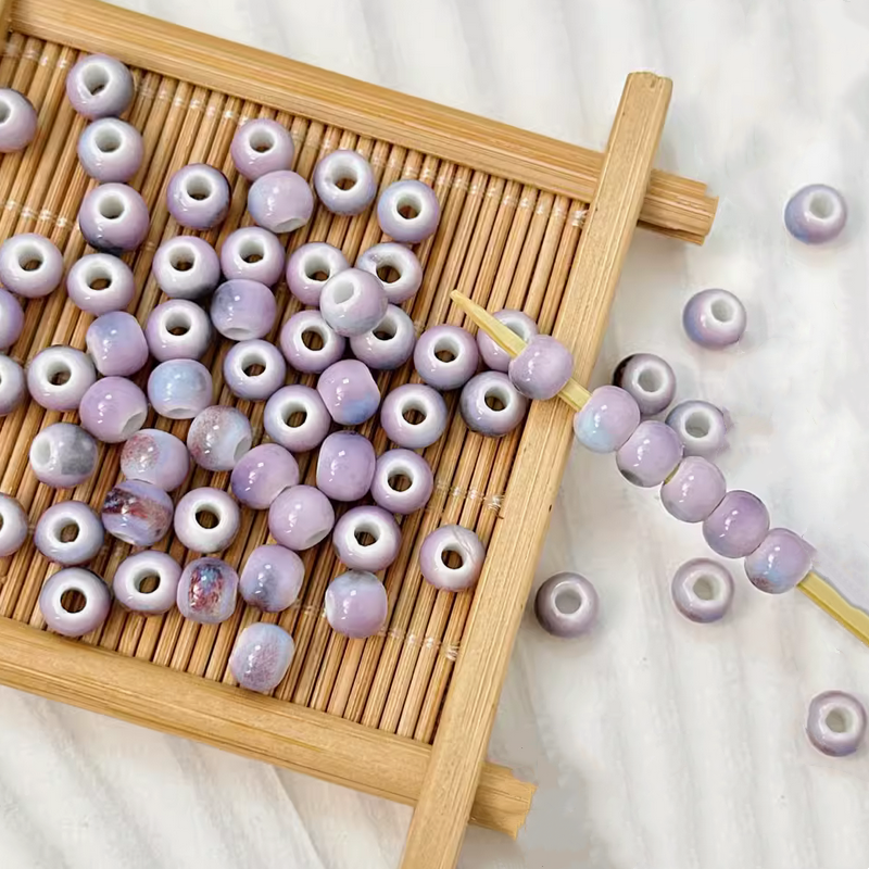 5pcs Ceramics Glazed Clay Beading Beads