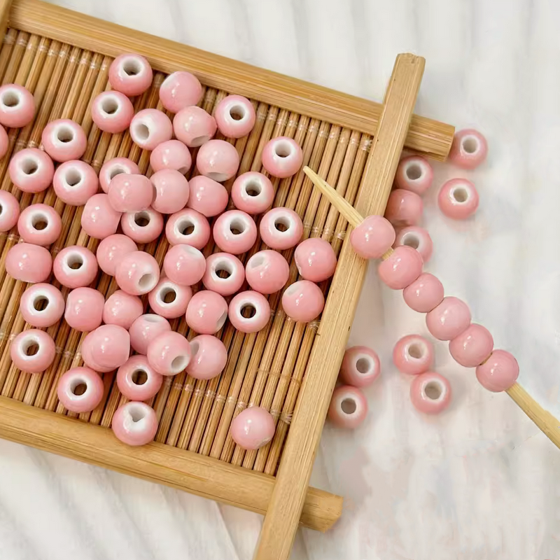 5pcs Ceramics Glazed Clay Beading Beads