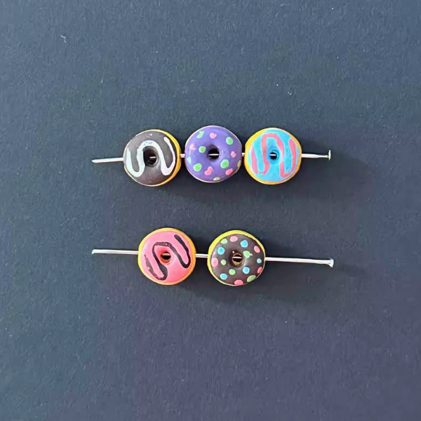 Cute Doughnut Ceramics Clay Bead Spacer