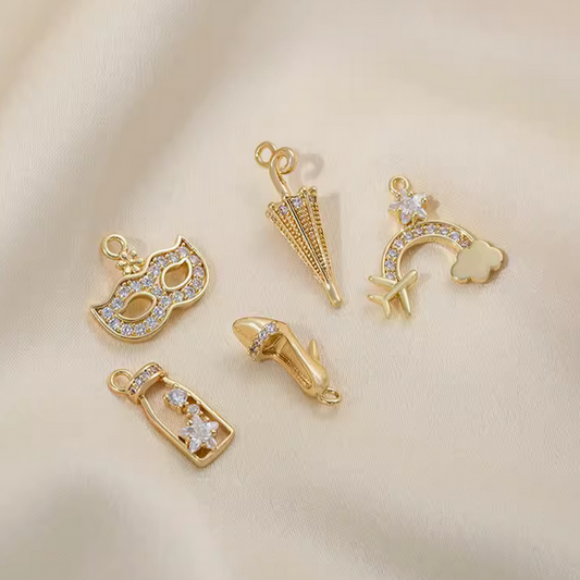 Brass Fashion Girl Zircon Pendant