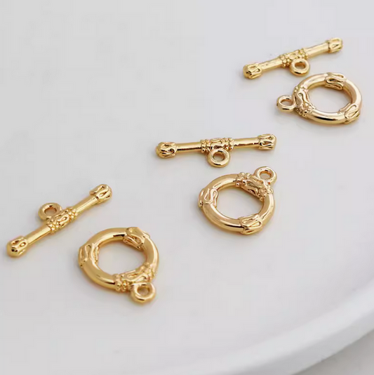 Brass Pinch / OT Clasp ,  Gold Plated - CMWL-01