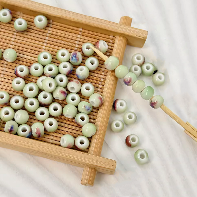 5pcs Ceramics Glazed Clay Beading Beads