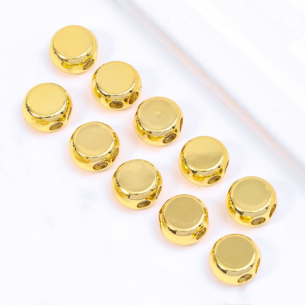 5pcs Brass Pinch Clip-Oblate Circle With Silicone