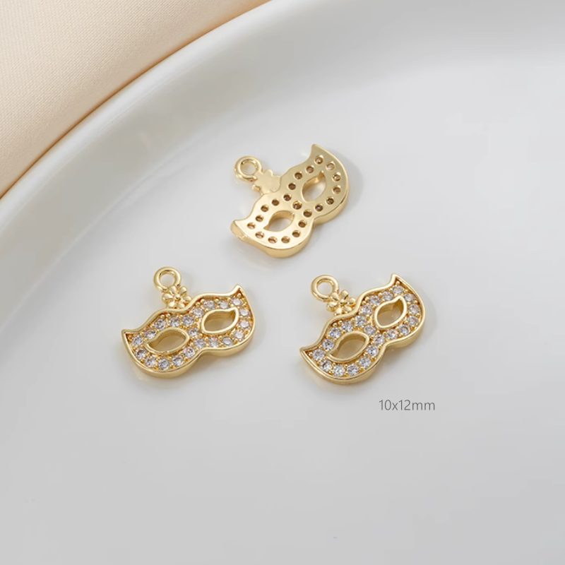 Brass Fashion Girl Zircon Pendant