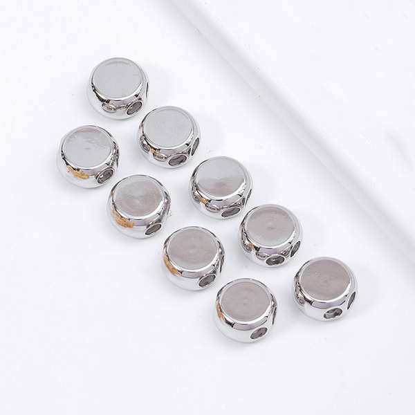 5pcs Brass Pinch Clip-Oblate Circle With Silicone