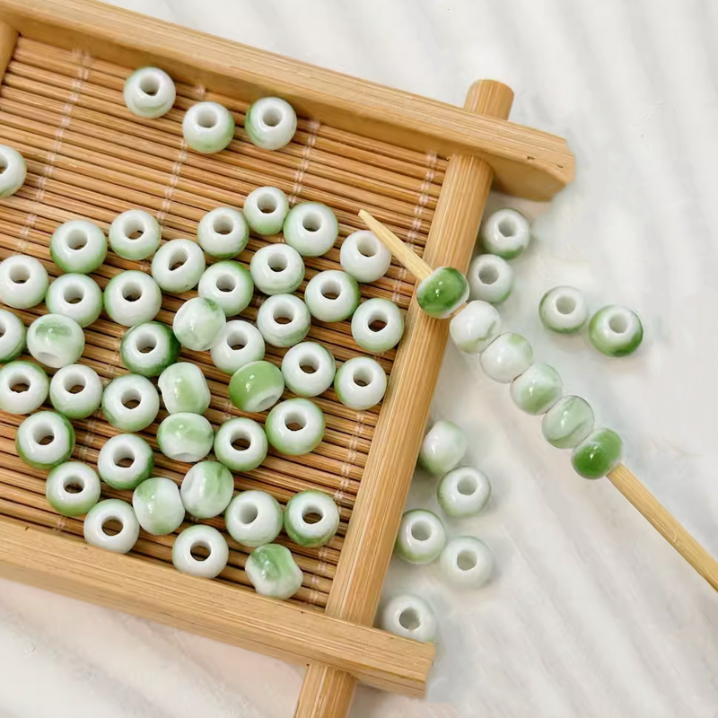 5pcs Ceramics Glazed Clay Beading Beads