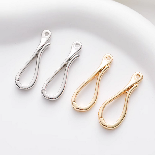 Brass Hook Shape Snap Clasp