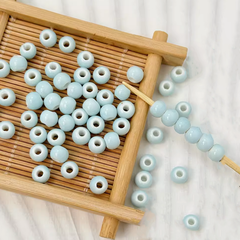 5pcs Ceramics Glazed Clay Beading Beads