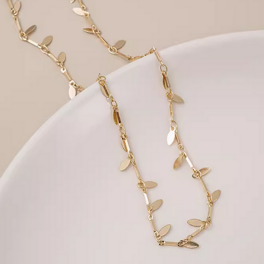 Brass Leaf Chain For Necklace Charm Diy