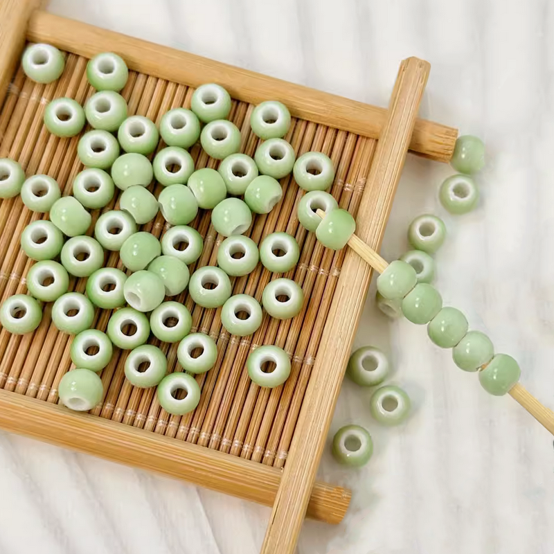 5pcs Ceramics Glazed Clay Beading Beads