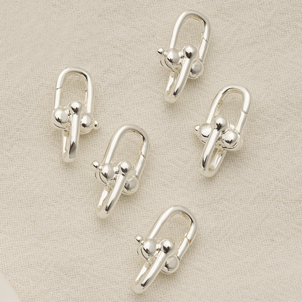 Brass Spring Gate Clasp-Double U Hoops