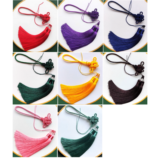 Double Tassel With Chinese Lucky Braiding Knot Hanging