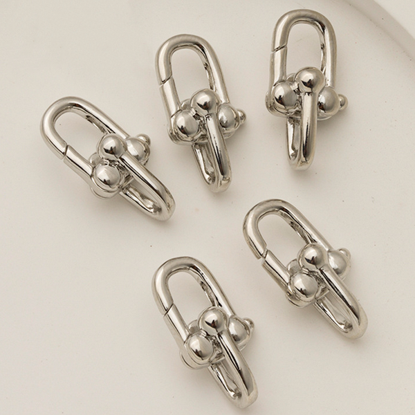 Brass Spring Gate Clasp-Double U Hoops