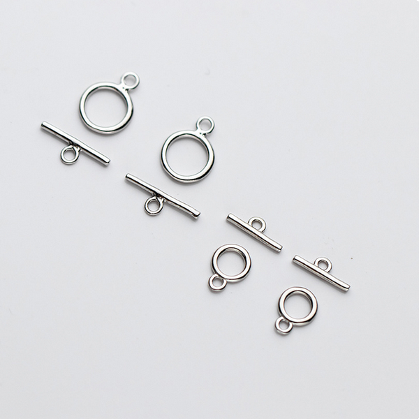 Sterling Silver Plain Toggle/OT Clasp