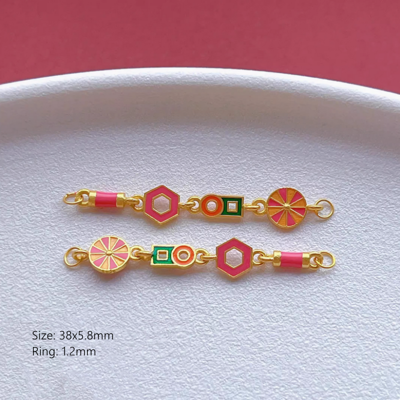 925 Silver Colorful Enameled Uncommon Extend Chains
