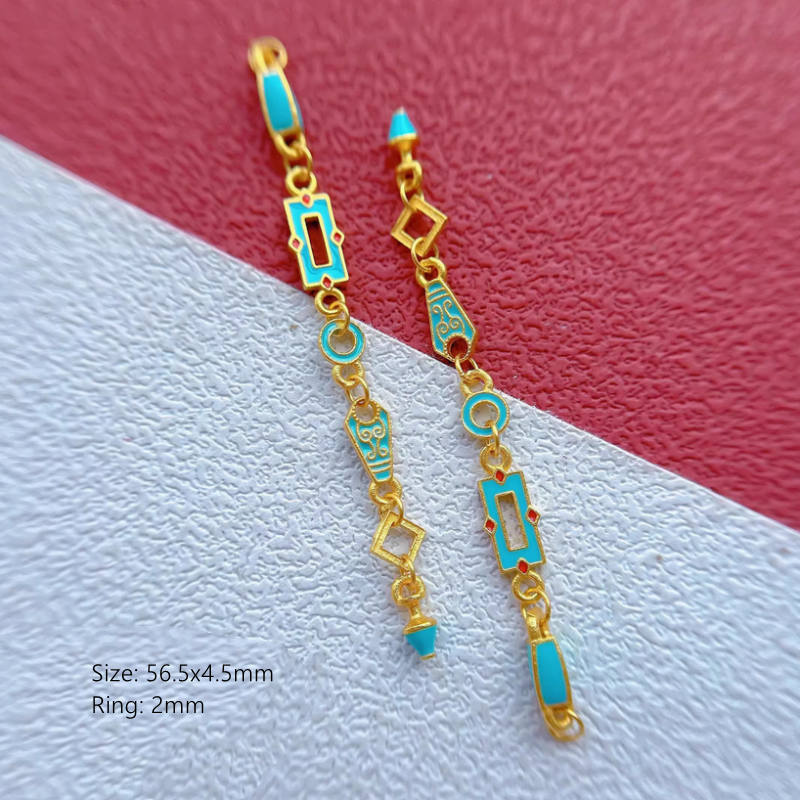 925 Silver Colorful Enameled Uncommon Extend Chains