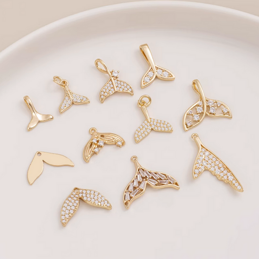 Brass Fish / Mermaid / Whale Tail Shape Pendant