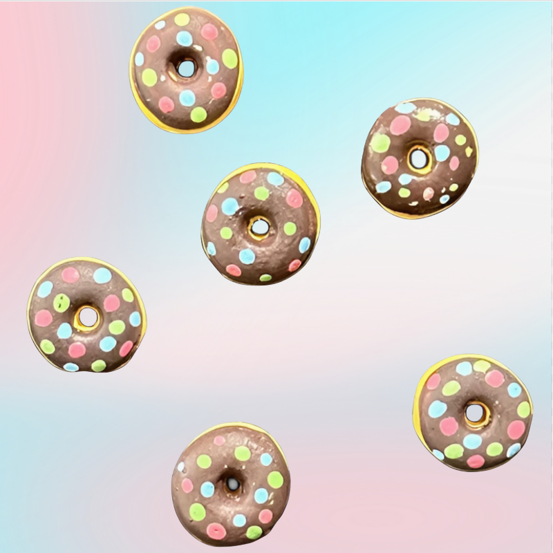 Cute Doughnut Ceramics Clay Bead Spacer