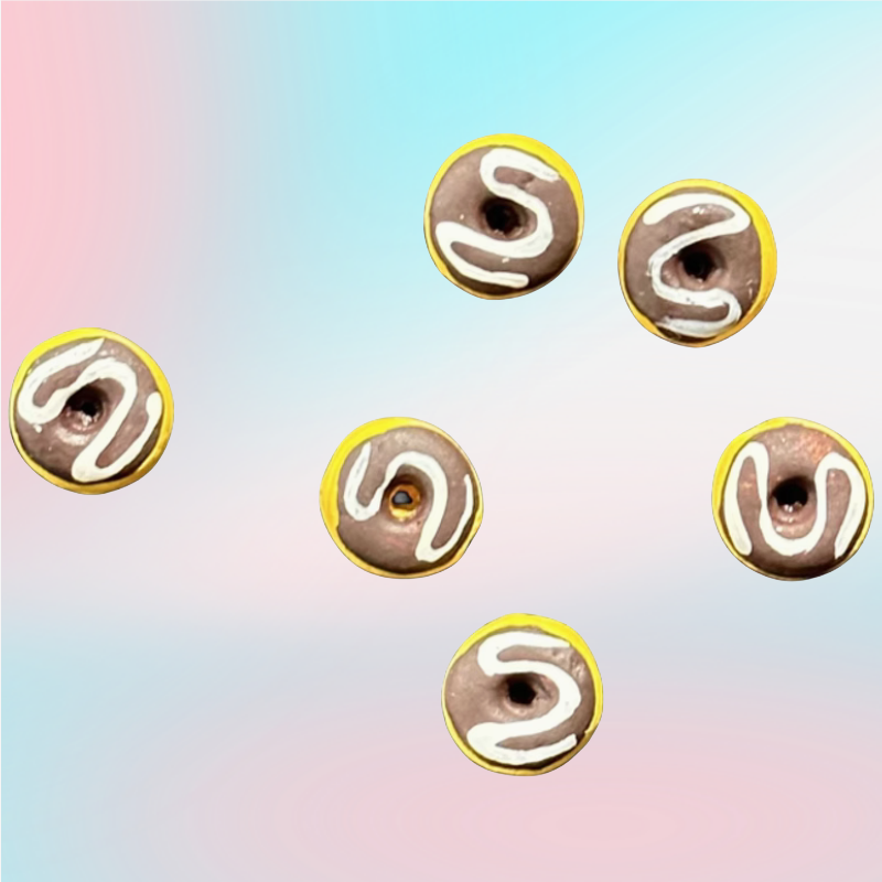 Cute Doughnut Ceramics Clay Bead Spacer