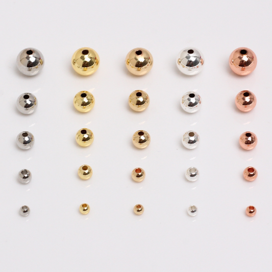 Brass (big hole) Spacer Round Bead