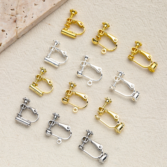 1 Pairs Brass Ear Clip Base