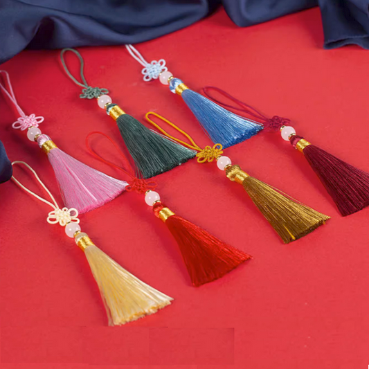 14cm Chinese Lucky Knotting+Beads Tassels