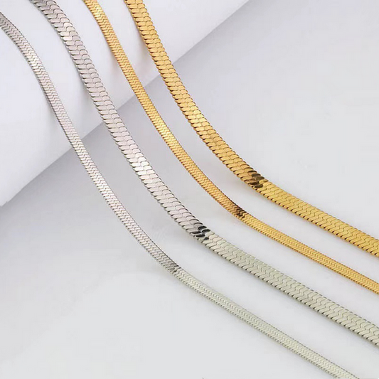 Brass unisex snake choker necklace chain 3/5mm for handmaking diy