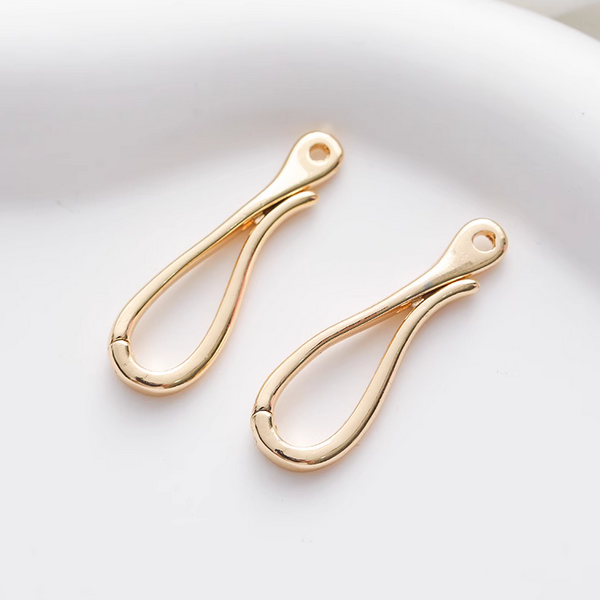 Brass Hook Shape Snap Clasp