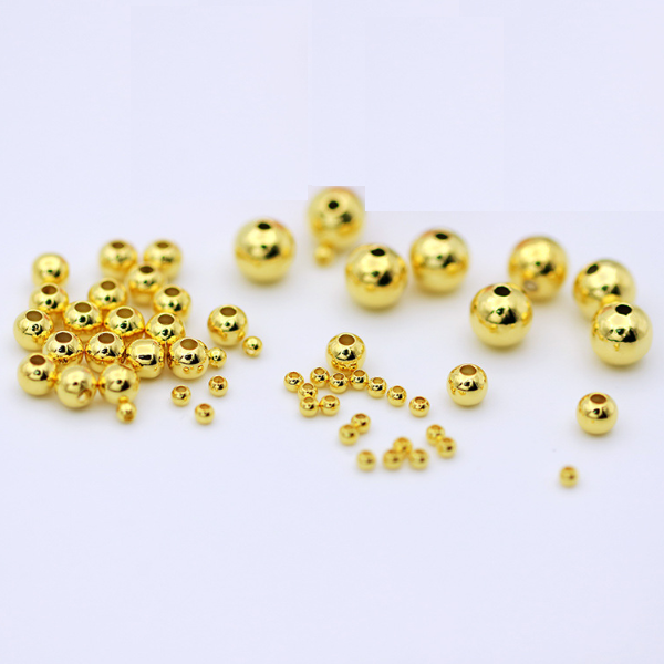 Brass (big hole) Spacer Round Bead