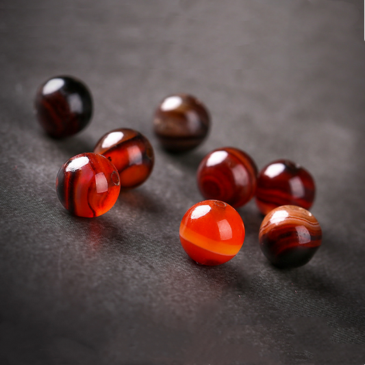 12mm Agate Round Texture Beads  - AGWL-01