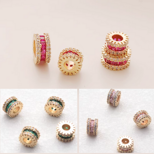 Alloy Zircon Column Beads Spacer