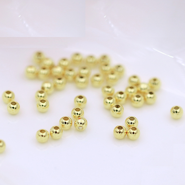 Brass (big hole) Spacer Round Bead