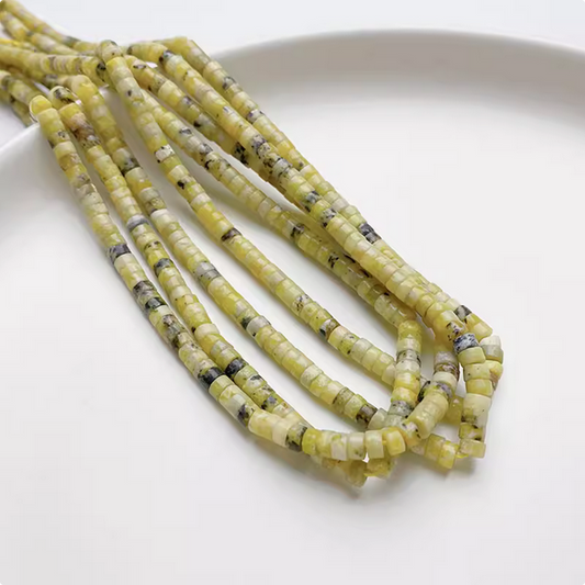 145pcs Jade Tubular Beads, Ginger-OHBY-04