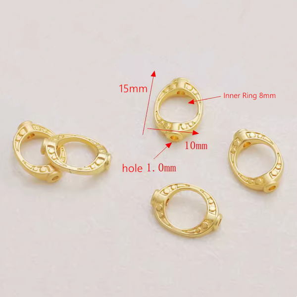 Brass Beads Enwrap Ring