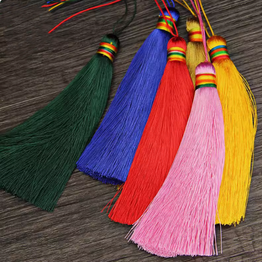 12cm Nylon Tassels With Colorful Bandage - LSCS-01