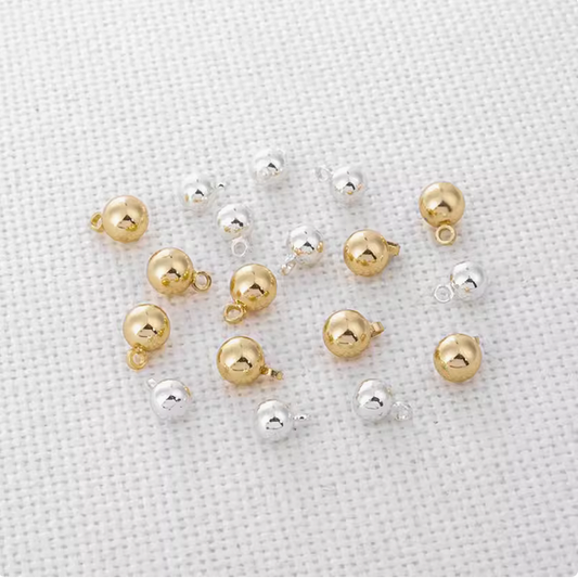 10pcs Alloy Pendant Spacer Solid Ball