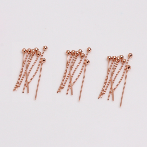 160pcs (20pc/8 size) Brass Flat /Ball /Eye Head Pins